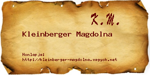 Kleinberger Magdolna névjegykártya